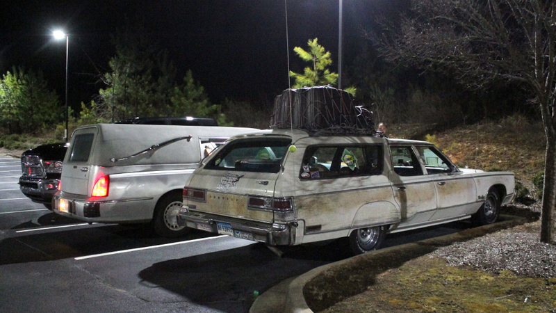 Comparing length with one of the Lemons Rally’s largest cars in Alabama.